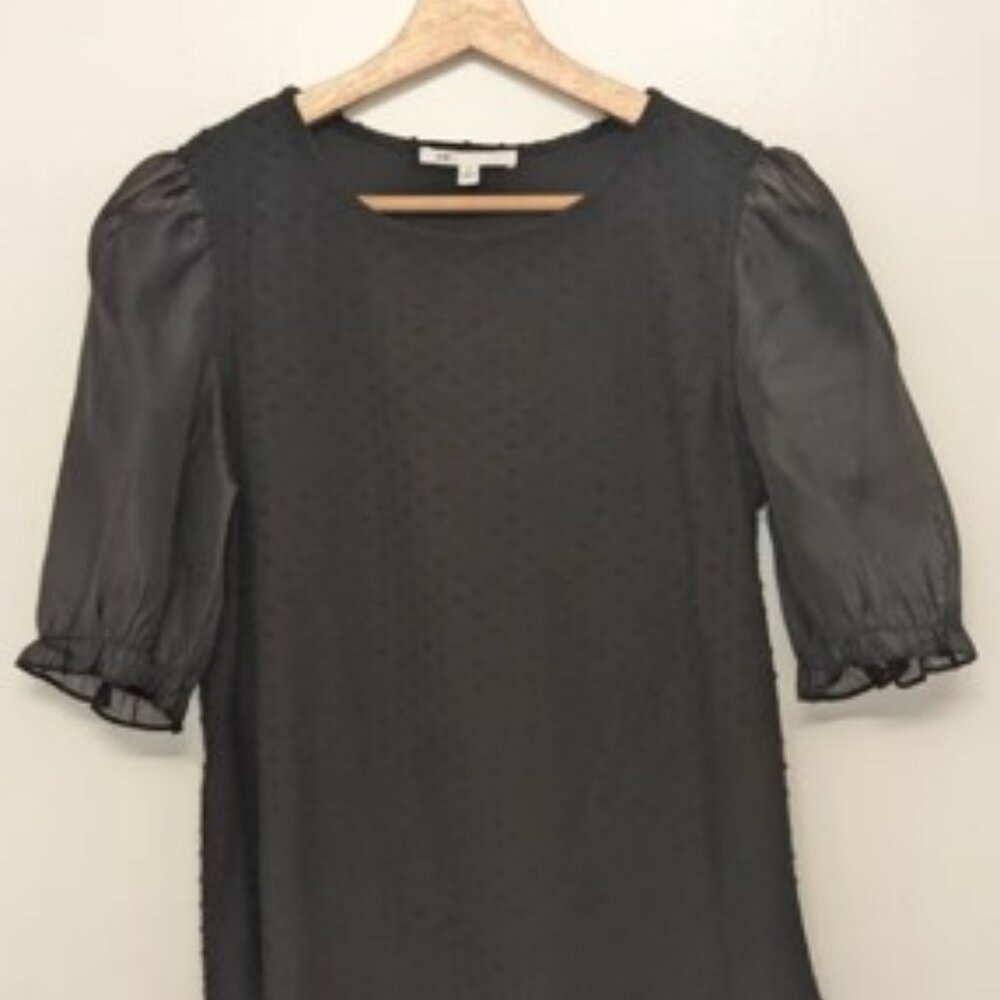 DR2 Black Mixed Texture Top